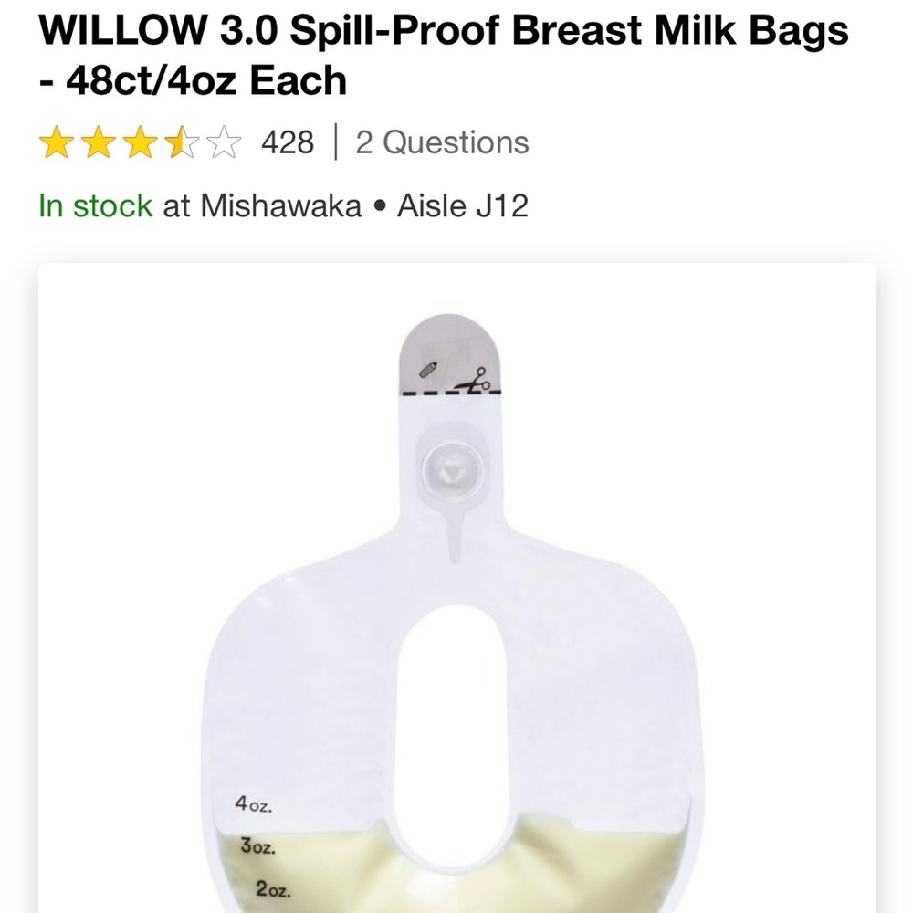 4 New boxes of Willow milk bags! 192 bags!